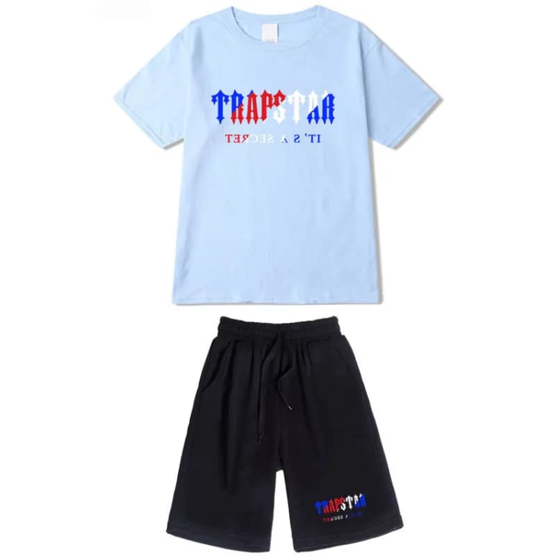 T-Shirt & Shorts Set TRAPSTAR Logo Print