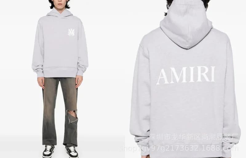 Amiri Hooded Sweatshirt Logo Print
