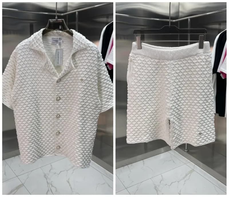 Off-White Knit Polo Dress Multi-Color Zigzag — 375-02