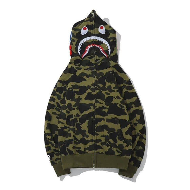 BAPE Shark Hoodie Split Camo — GHN23281DN