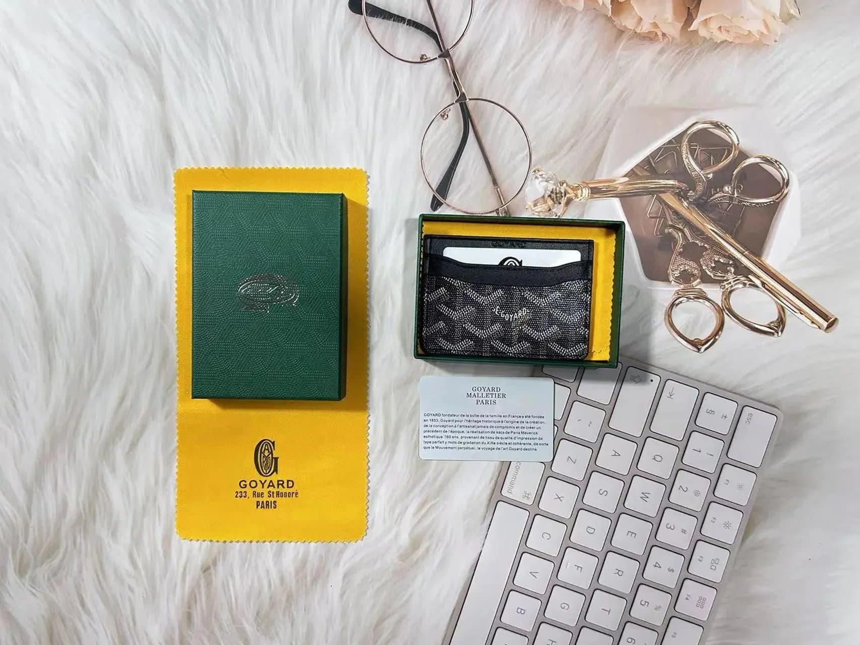Goyard Card Holder Goyardine Canvas