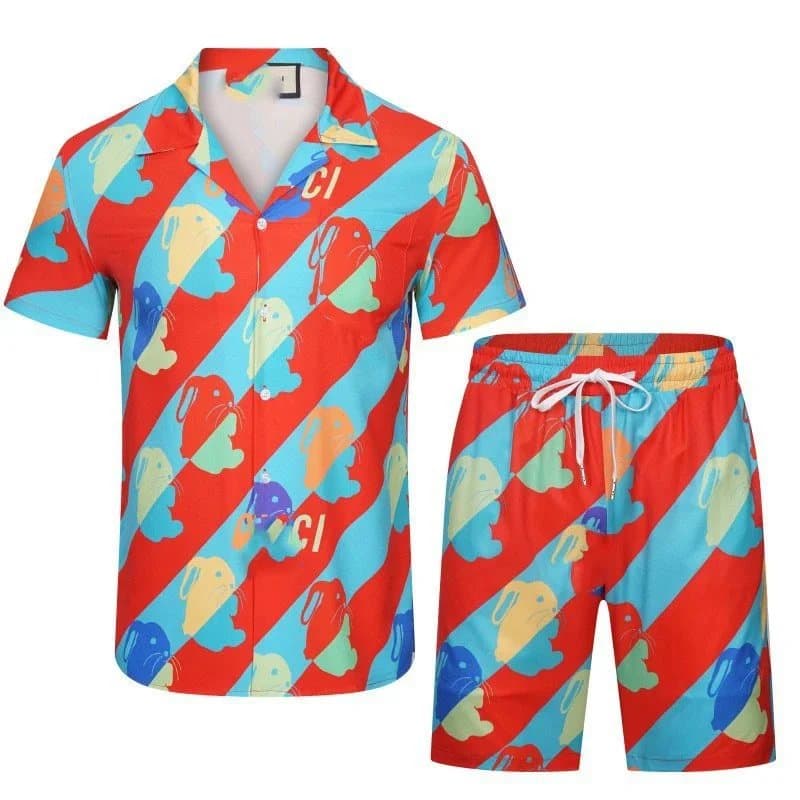 Gucci Rabbit Print Set Diagonal Stripe Rabbit Motif