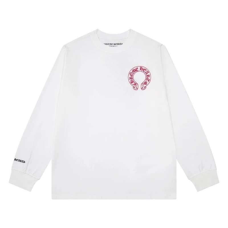 Chrome Hearts Long Sleeve Raglan Tee Graphic Print — K8006白色