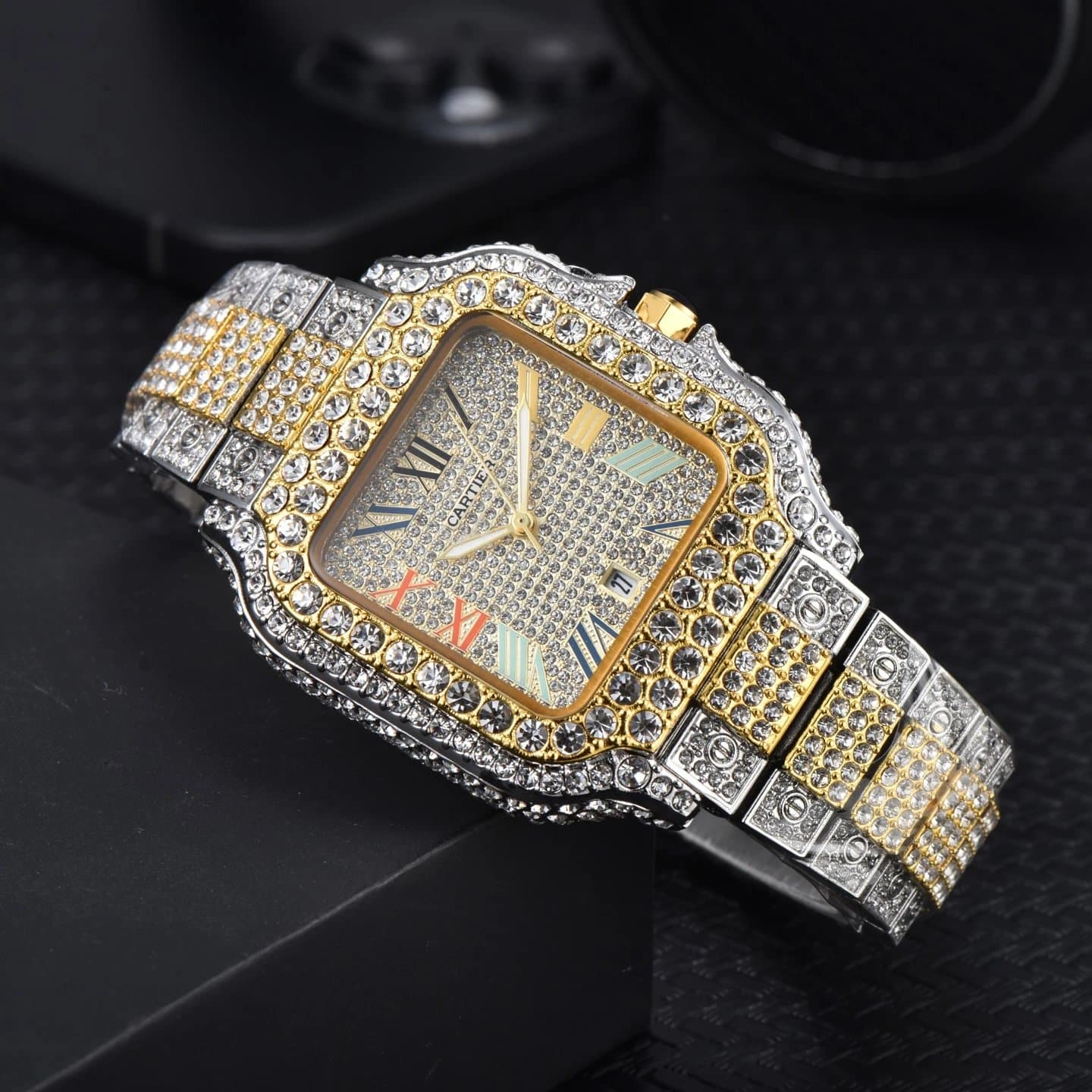 Cartier Santos Paved with Crystals — 均码 · 5