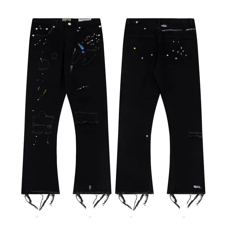 Levi's 501 Flare Jeans Gucci GG Patch Distressed — G200黑色【35号】
