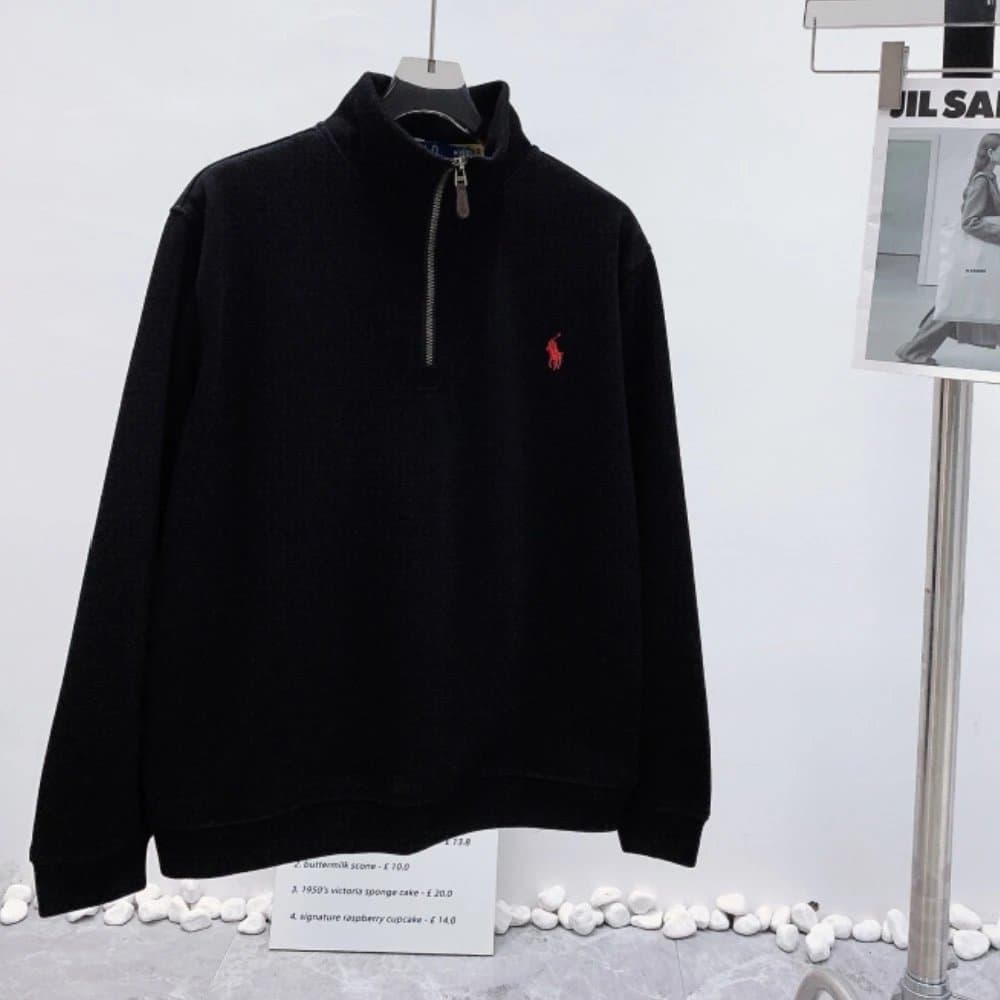 Polo Ralph Lauren Quarter-Zip Pullover Classic Fit — WhatsApp：（+86）17786036758；WeChat：Drois66 · 黑色