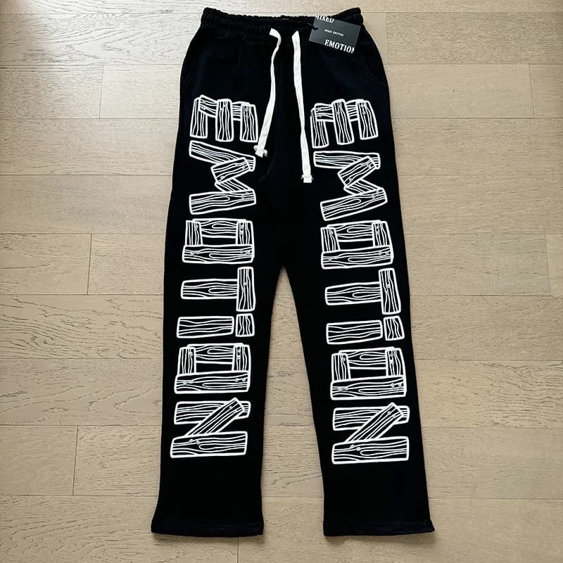 Broken Planet Joggers Wood Grain Logo