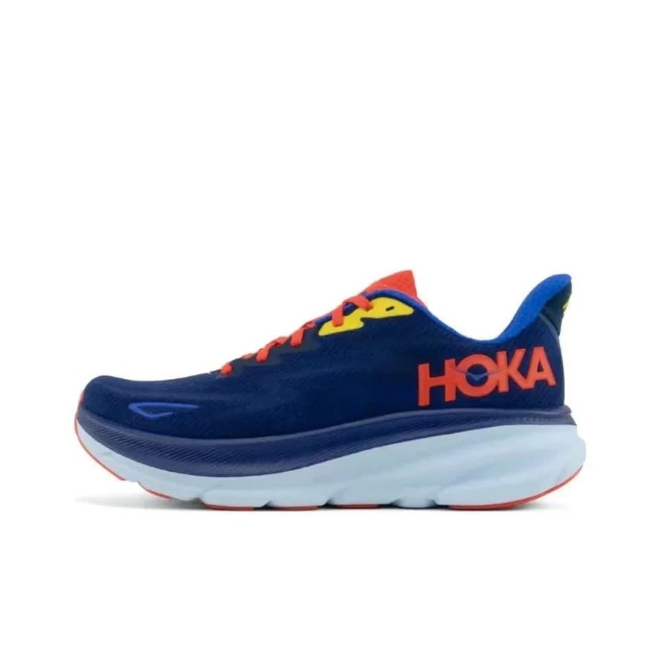 Hoka Clifton Navy/Orange/Yellow