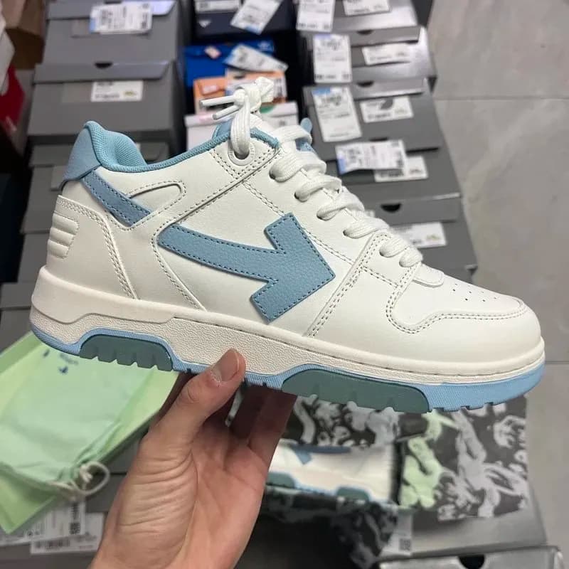 Off-White Arrow Sneaker White and Light Blue