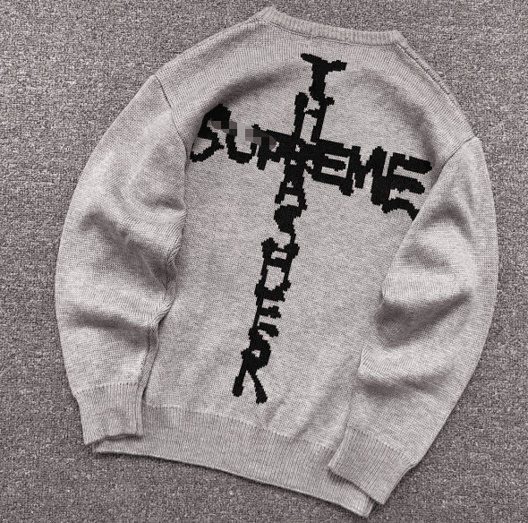 Supreme Half-Zip Sweatshirt Box Logo — M001#灰色