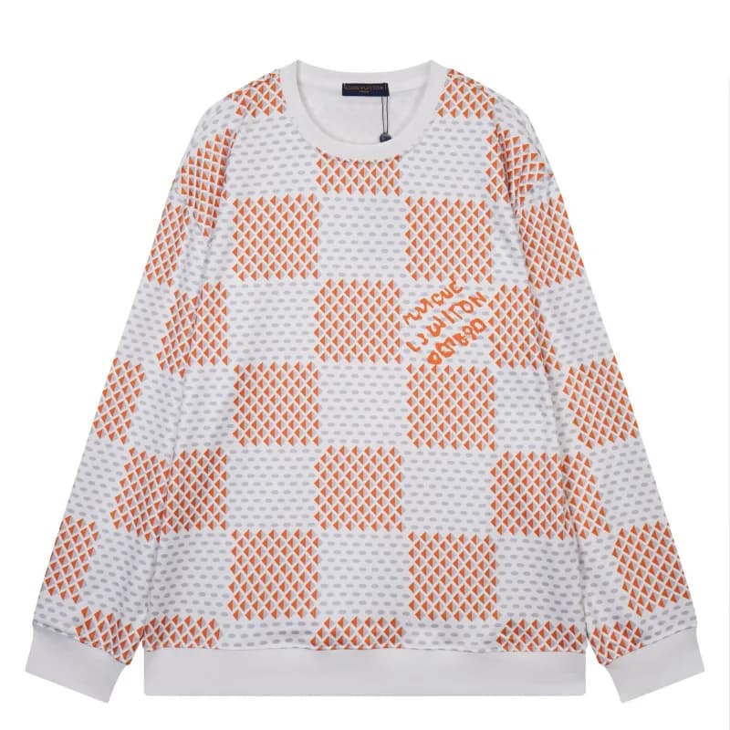 Balmain Logo Sweatshirt Classic Logo — V56 white printed orange