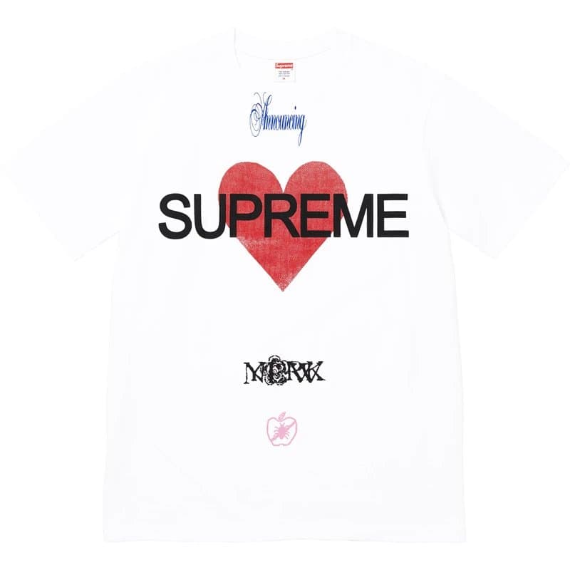 Supreme T-Shirt Sheep in Box Print — B396 爱心  白色