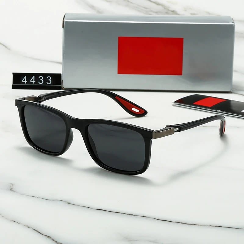 Ray-Ban Wayfarer Black Frame with Red Temples