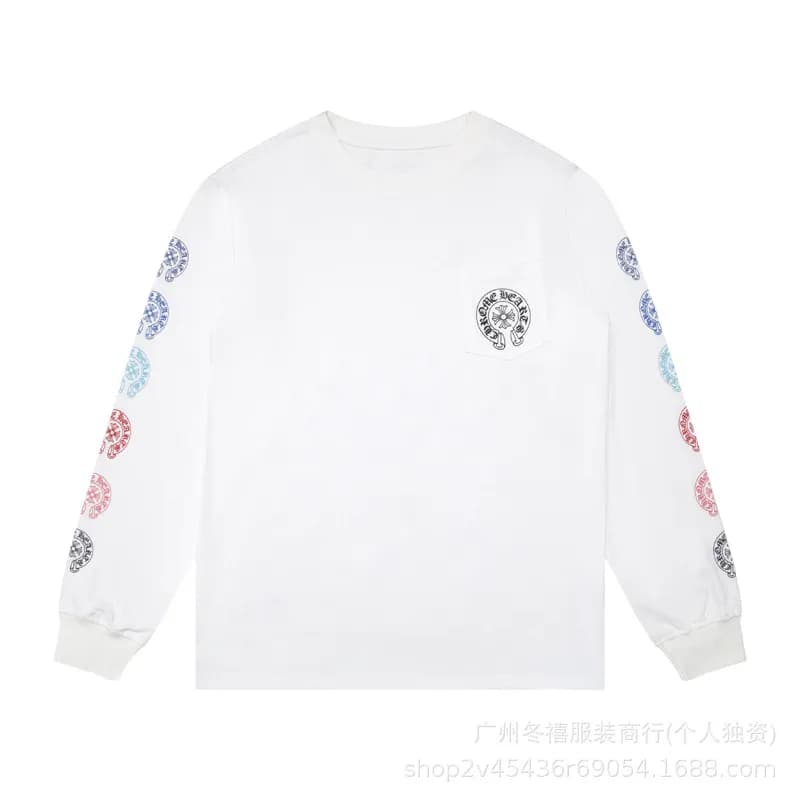 Chrome Hearts Long Sleeve Tee Build Graphic — 8009白色