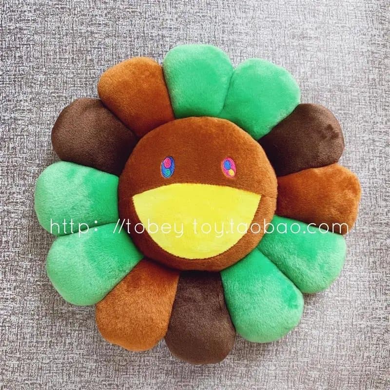 Takashi Murakami Flower Cushion Smiling Face