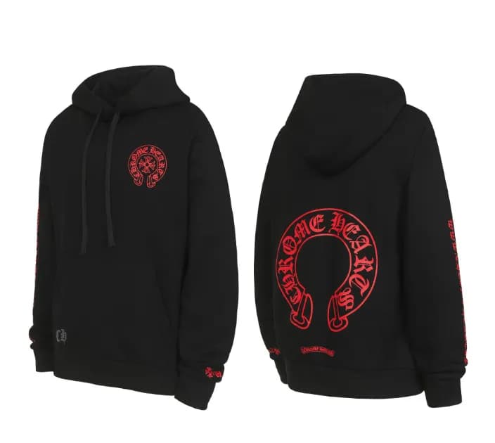 Chrome Hearts Hooded Sweatshirt Cross Logo Embroidery — L3116黑色