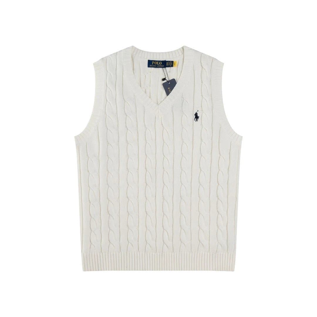 Polo Ralph Lauren Cable Knit V-Neck Vest Classic Cable