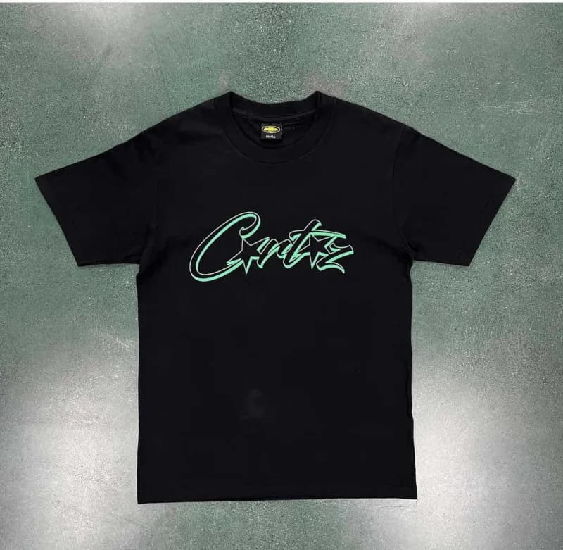 Corteiz Logo Tee Neon Green Script
