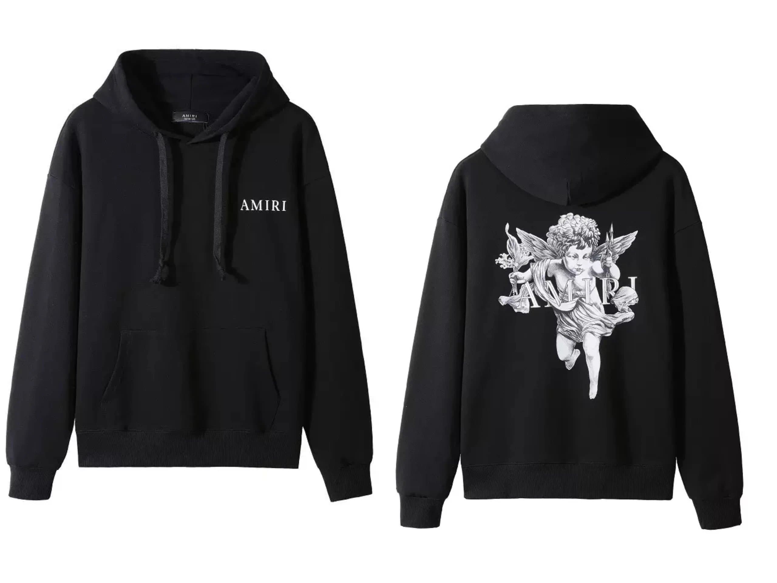 Amiri Hooded Sweatshirt Angel Print