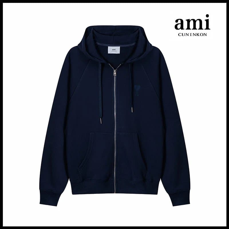 AMI Paris Jogger Logo Embroidery — 宝蓝【641拉链款】