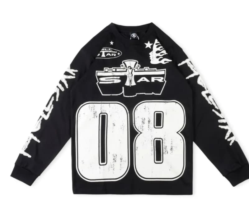 Hellstar Long Sleeve Tee Brain Helmet Graphic — 12