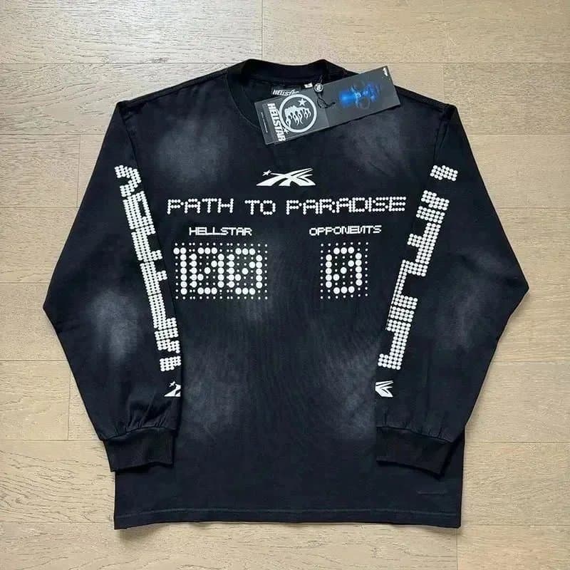 Hellstar Long Sleeve Tee Distressed Logo — B11