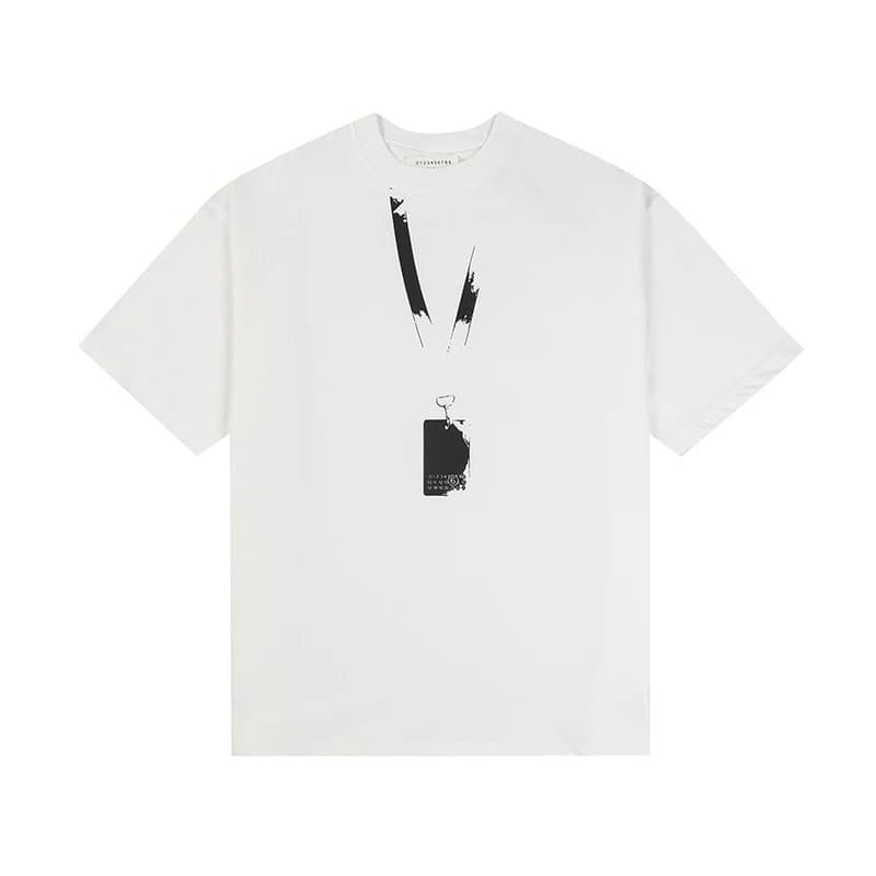 Maison Margiela Numbered Neck Tee White Numerals — 679白色