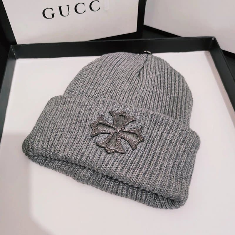 Chrome Hearts × Gucci Knit Beanie Cross Logo