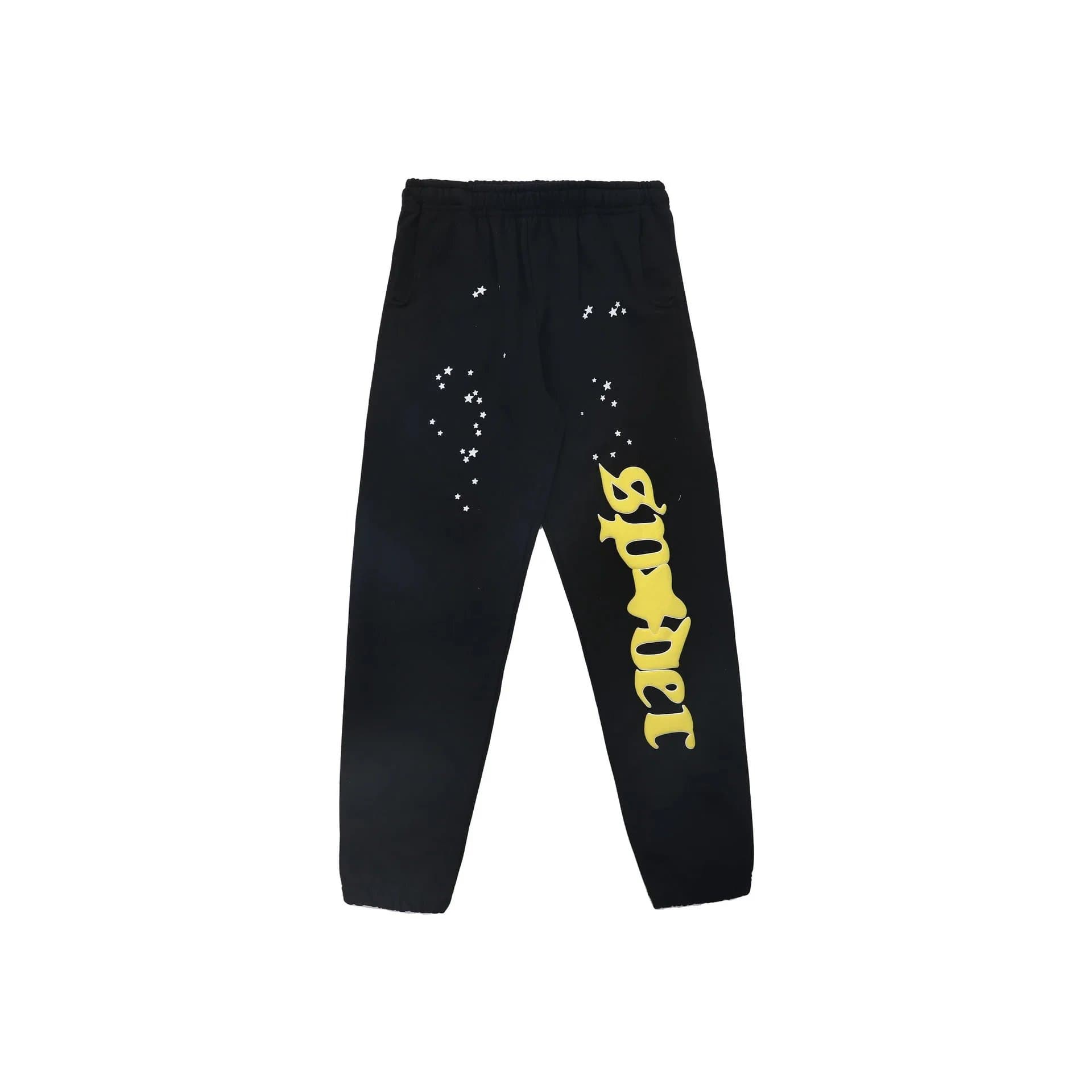 Sp5der Jogger Spider Logo — V05黑色长裤