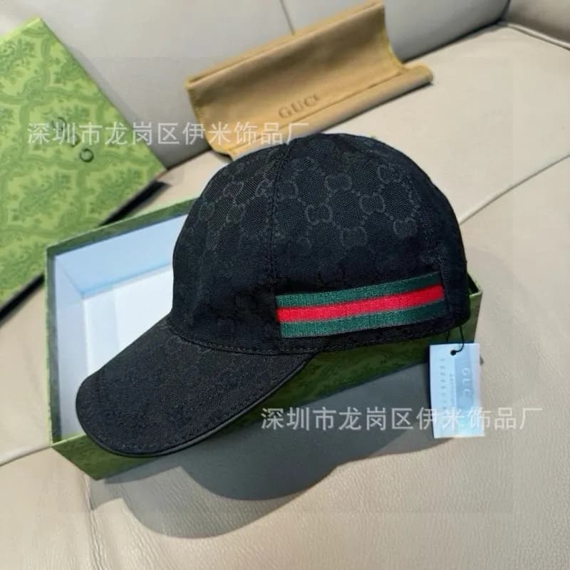 Gucci Baseball Cap GG Monogram Web Stripe