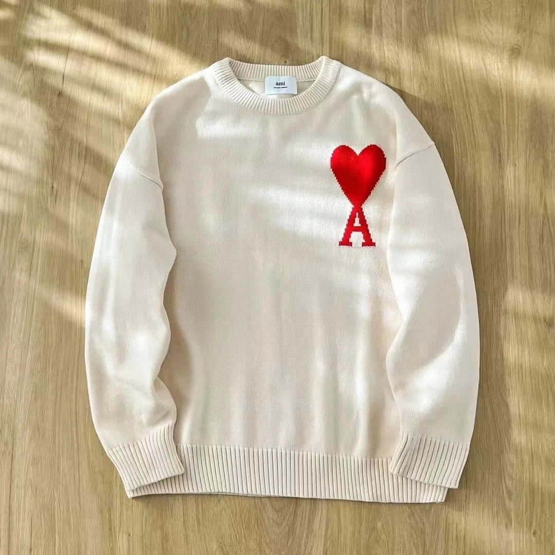 AMI Paris Crewneck Sweater Heart A Logo
