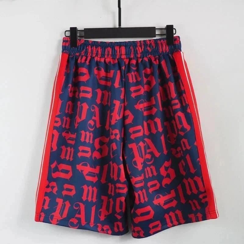 Palm Angels Logo Shorts Gothic Print — BB020118036