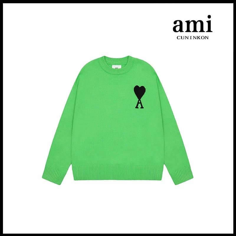 AMI Paris Knit Sweater Heart Logo