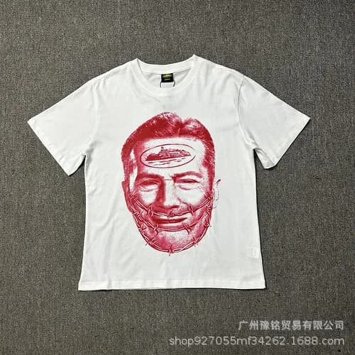 Graphic T-Shirt Barbed Wire Face Print