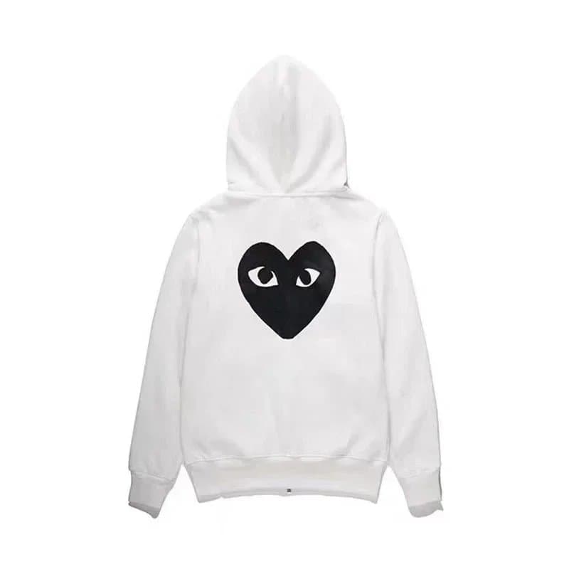 Comme des Garçons Zip-Up Hoodie Plain — 毛圈白色套头