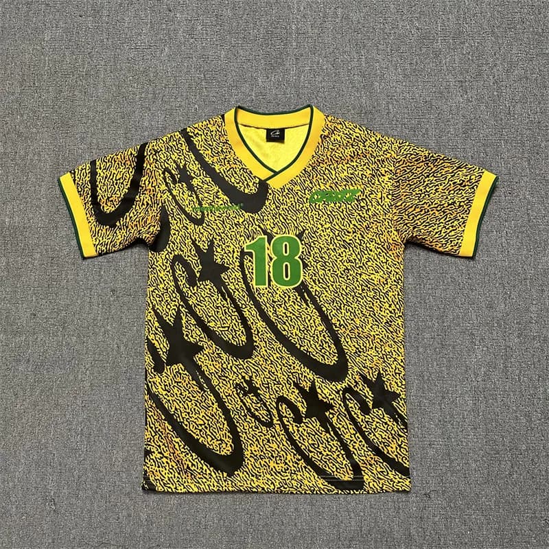 T-Shirt Corteiz Script Logo — 702 黄色