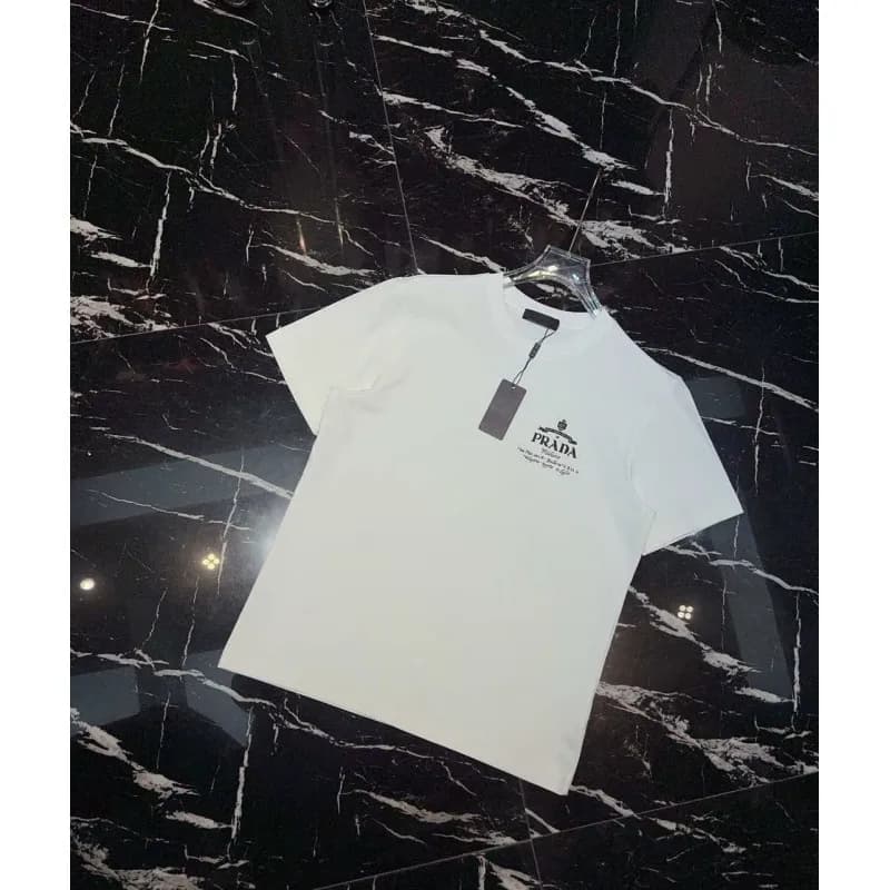 Prada Logo T-Shirt Inverted Triangle Print — JAY4白色