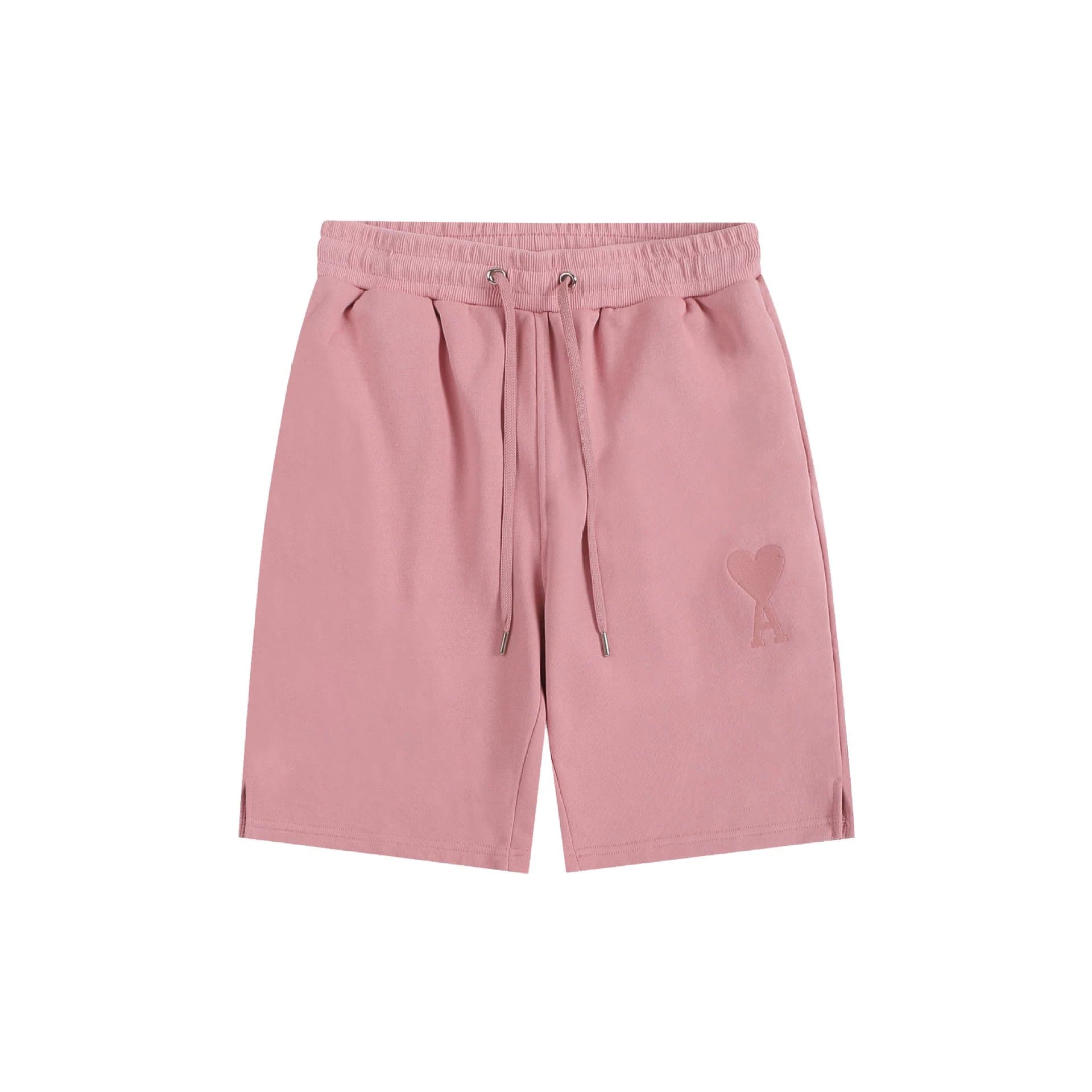 Amiri Logo Patch Shorts Heather Grey — 粉色【14平绣款】