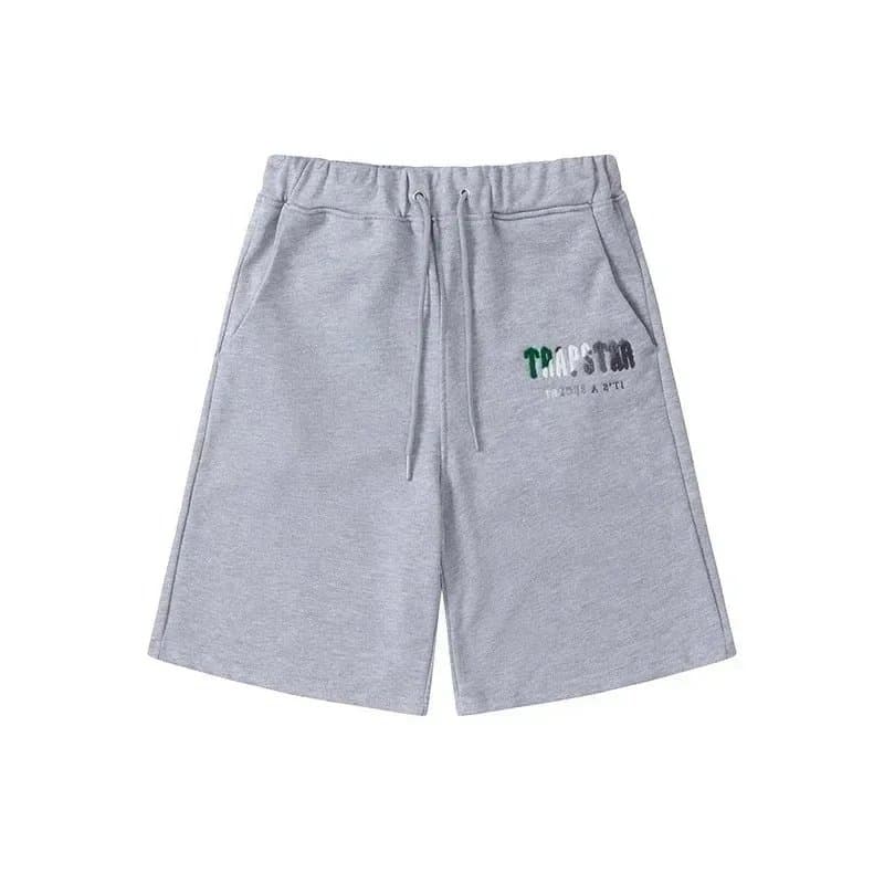 Trapstar Logo Shorts White — 612灰短