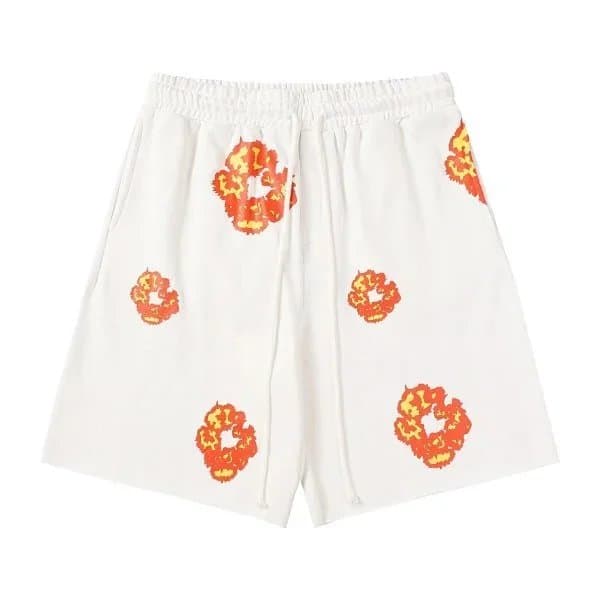 Balenciaga Floral-Print Shorts 3D Flower Appliqué — ZJ-10