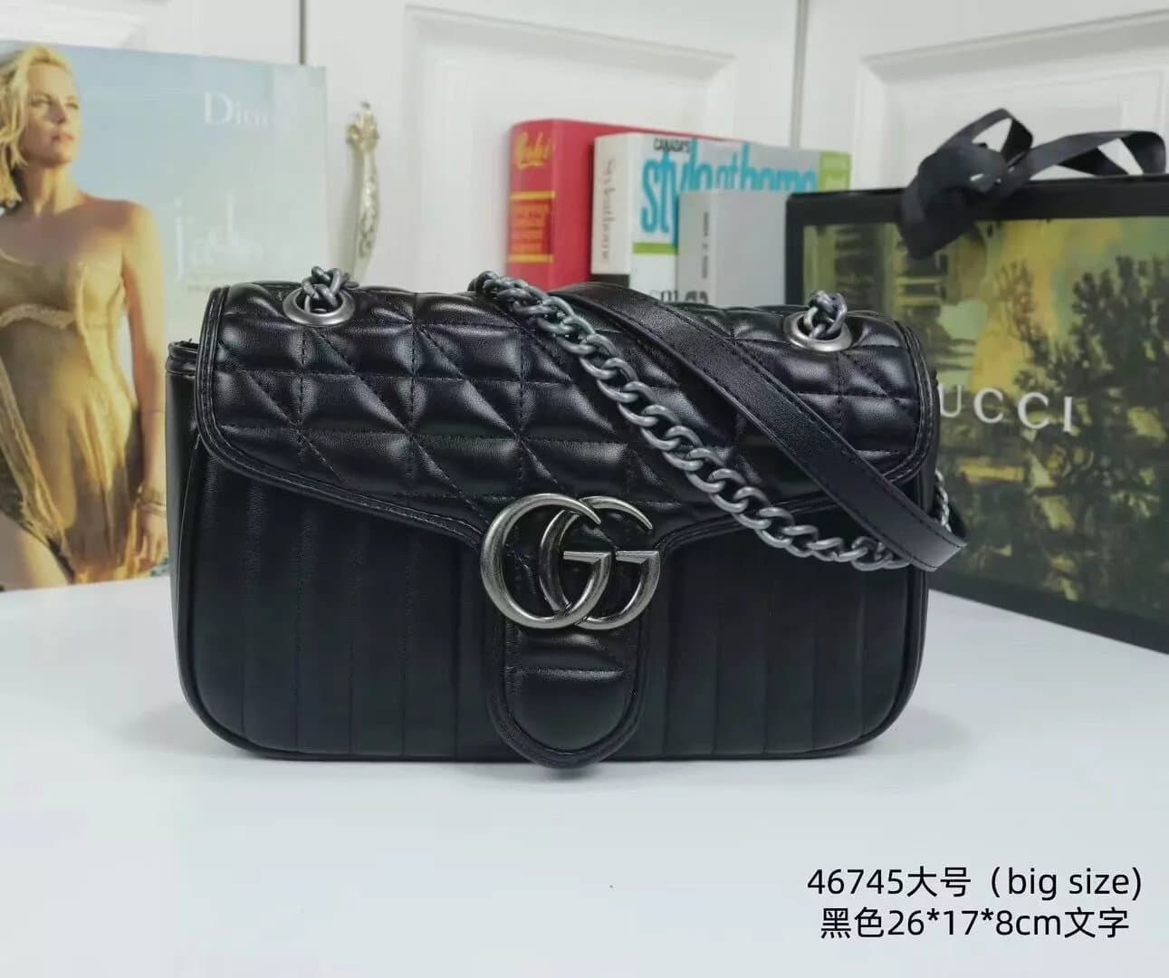 Gucci GG Marmont Matelassé Shoulder Bag Quilted Leather