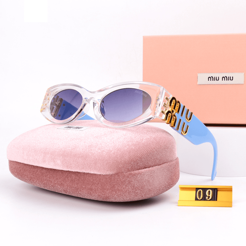 Miu Miu Sunglasses Crystal Frame with Logo Temples