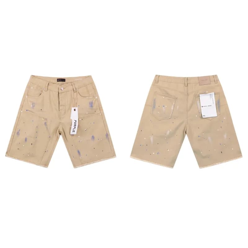 Amiri Denim Shorts Paint Splatter — 8661杏