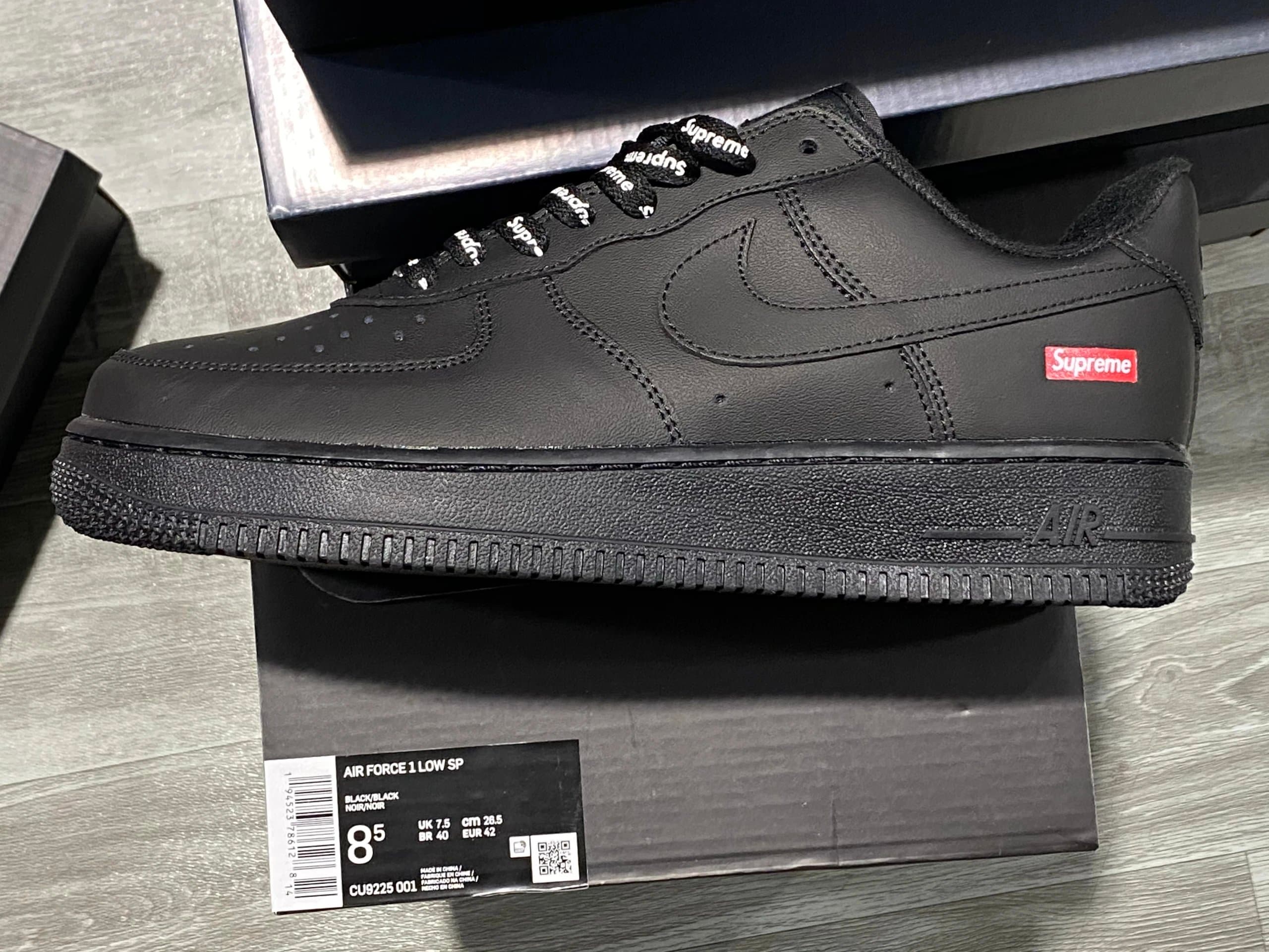Nike × Supreme Air Force 1 Low SP Brown — CU9225-001/黑色