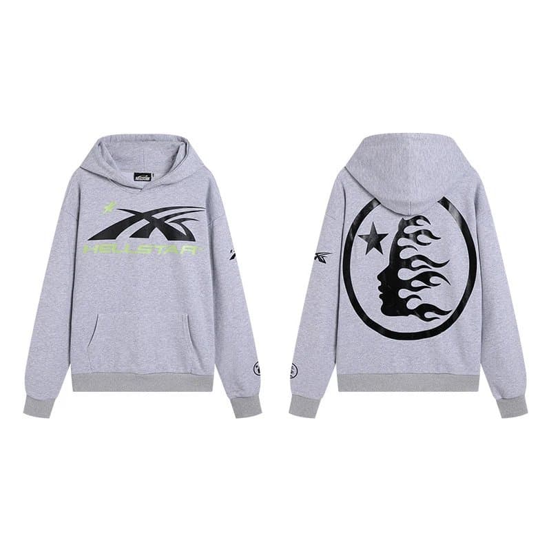 Hellstar Flared Sweatpants Flame Print — H515灰色