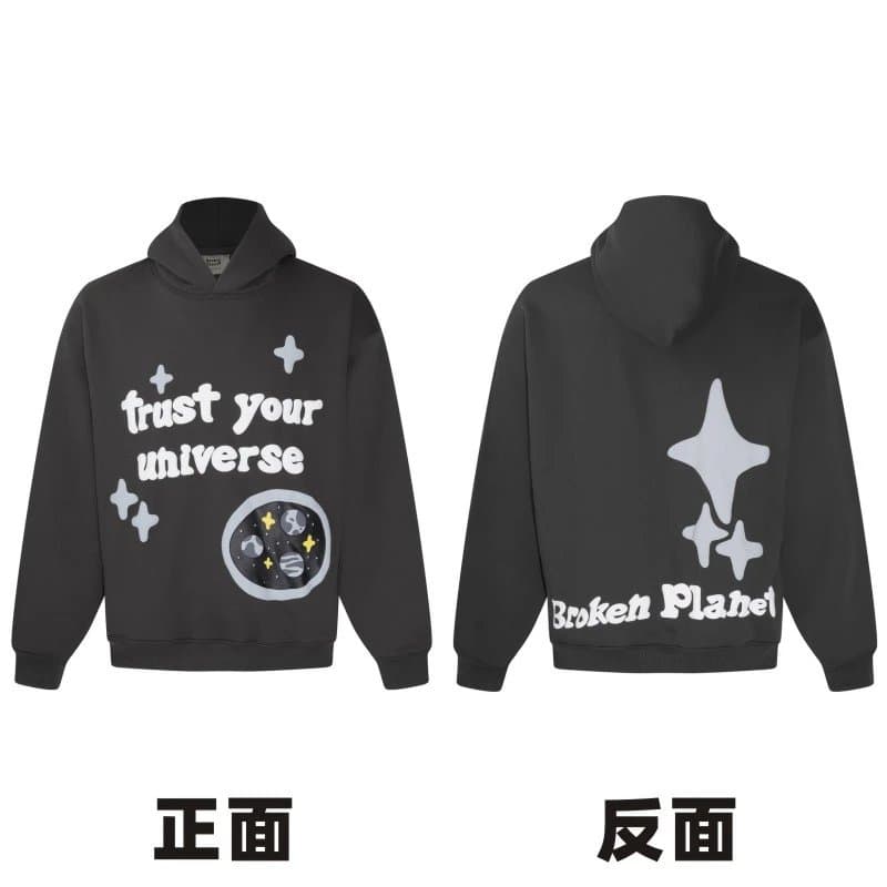 Fear of God Essentials Hoodie Lost in Space Graphic — B25—Dark Gray