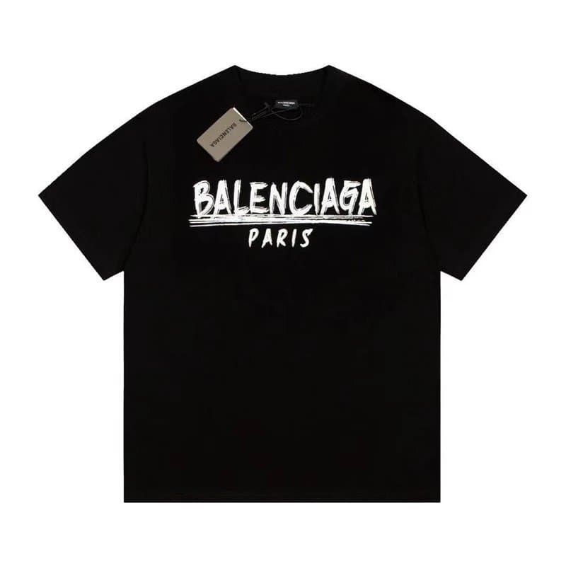 Balenciaga Logo T-Shirt Red Script — E1