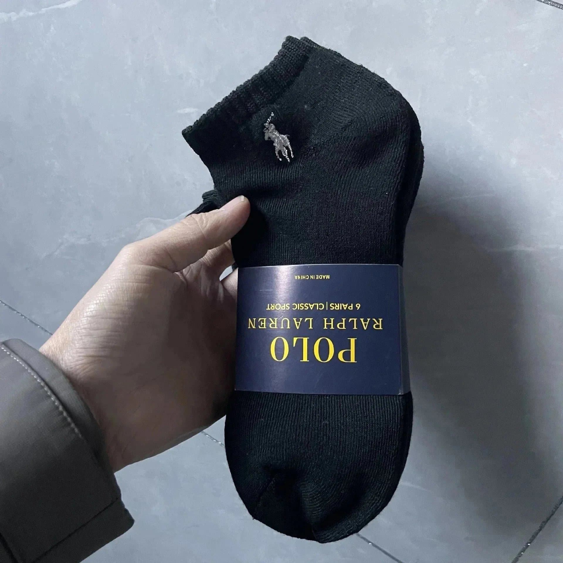 Polo Ralph Lauren Classic Sport Socks 6-Pack — 短袜黑（六双）