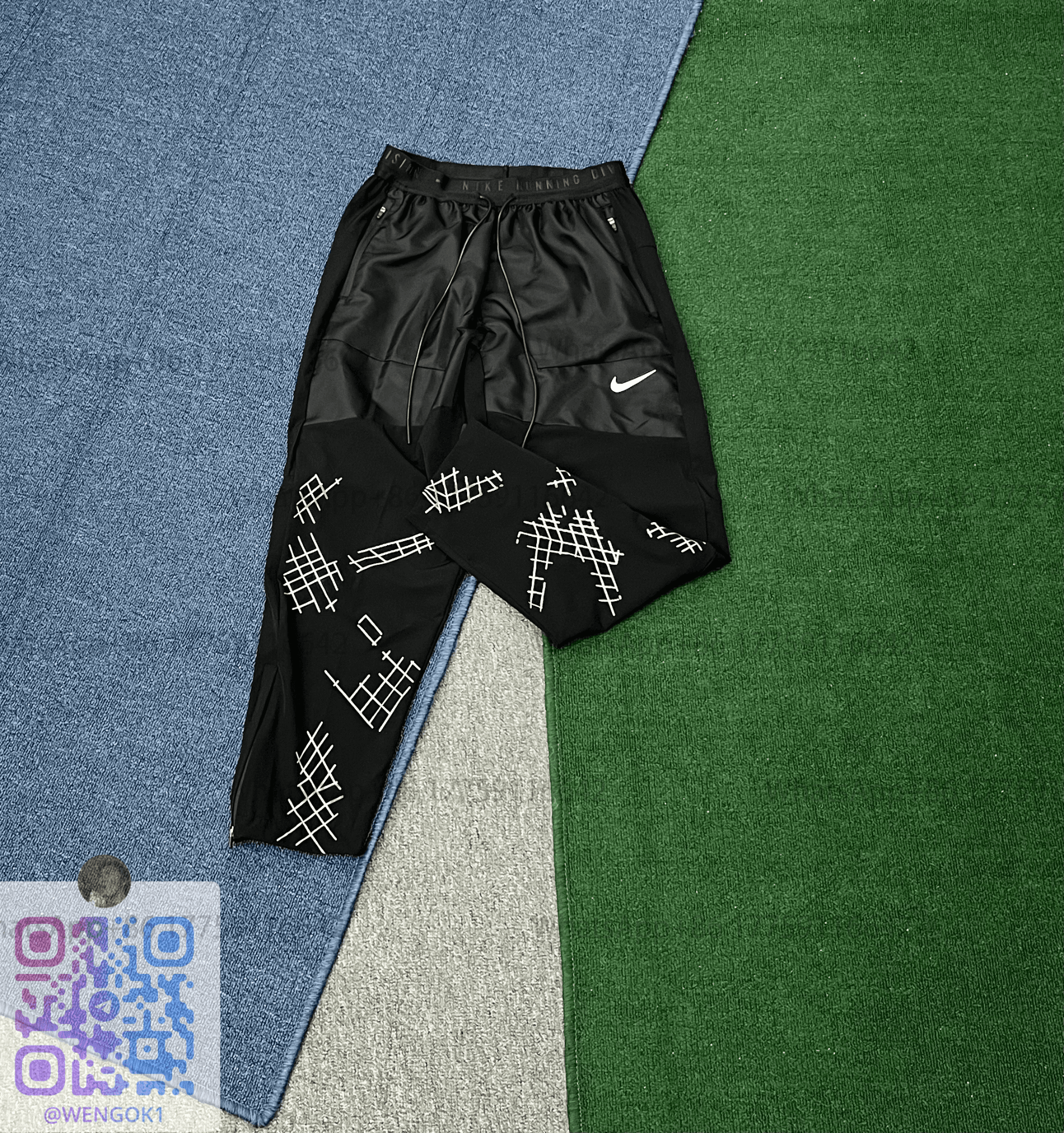 Nike Running Trousers Grid Print