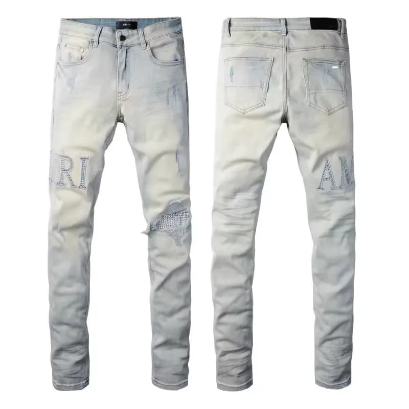 Diesel Slim Fit Jeans Silver Script Print — 浅蓝色8828